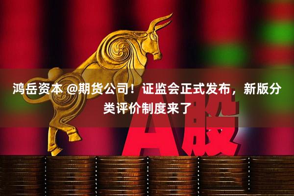 鸿岳资本 @期货公司！证监会正式发布，新版分类评价制度来了